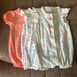 Simple Joys by Carter's Baby Girls' 3-Pack Snap-up Rompers